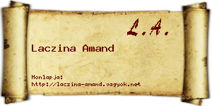 Laczina Amand névjegykártya